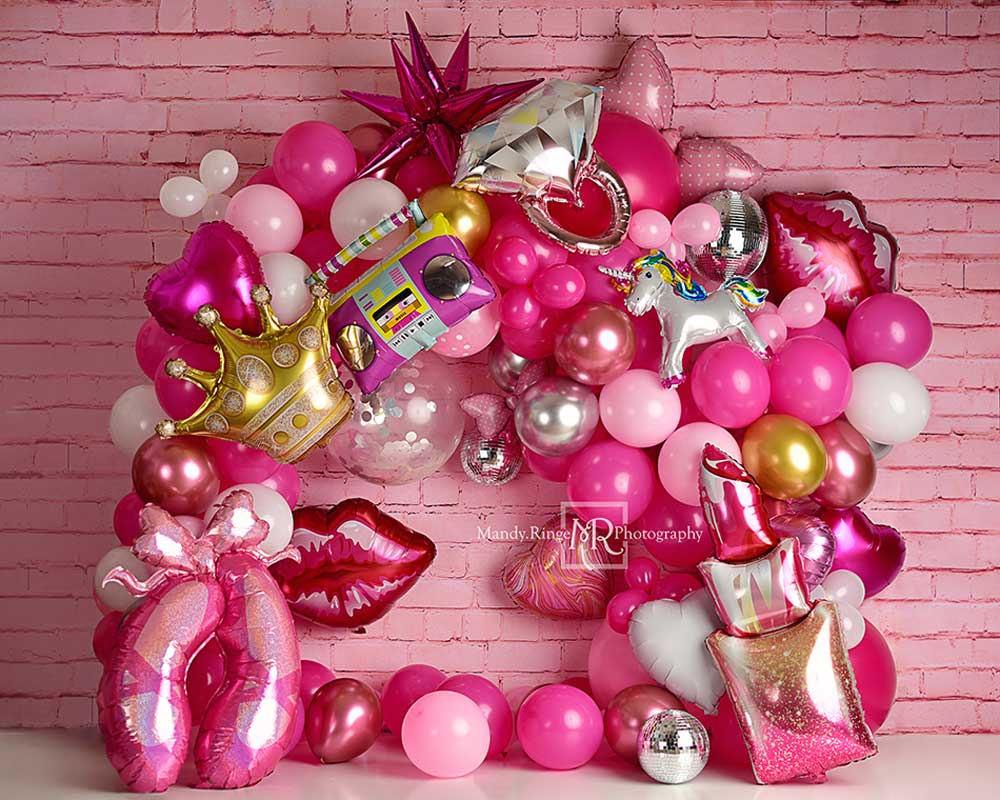 Kate Party Girly Doll Pink Cake Smash Backdrop Designed by Mandy Ringe Photography - Image 4