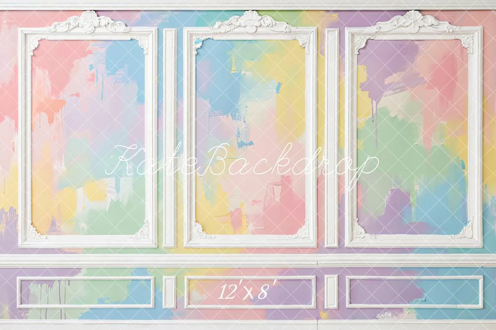 Kate Pastel Abstract Texture Ornate Fleece Backdrop Designed by Chain Photography - Image 4