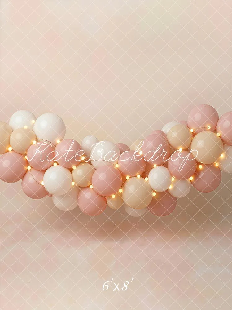 Kate Pastel Balloons Garland Lights Backdrop Designed by Emetselch - Image 3