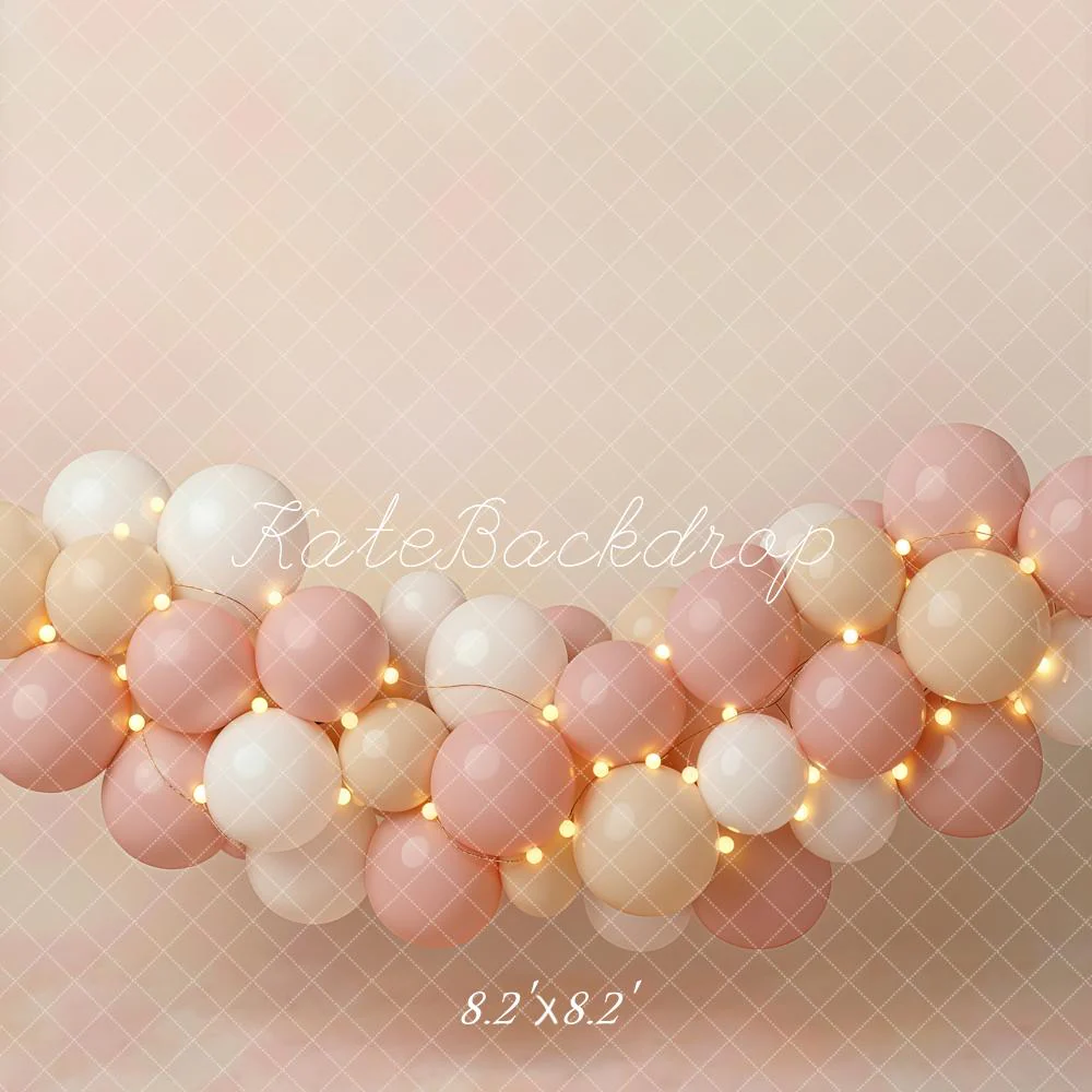 Kate Pastel Balloons Garland Lights Backdrop Designed by Emetselch - Image 5