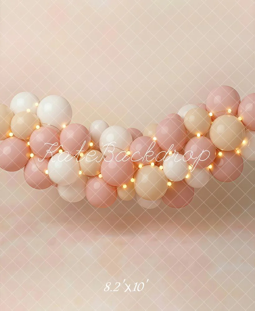 Kate Pastel Balloons Garland Lights Backdrop Designed by Emetselch - Image 6