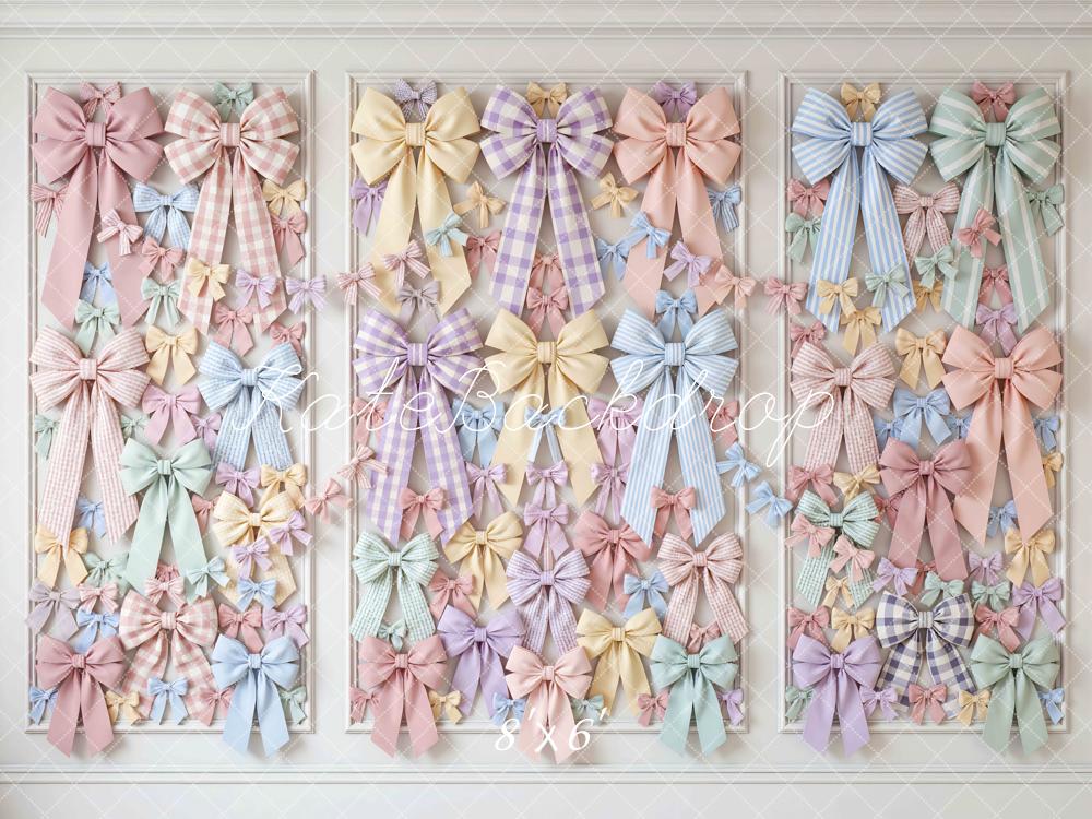 Kate Pastel Bows Wall Pattern Backdrop Designed by Mini MakeBelieve - Image 3