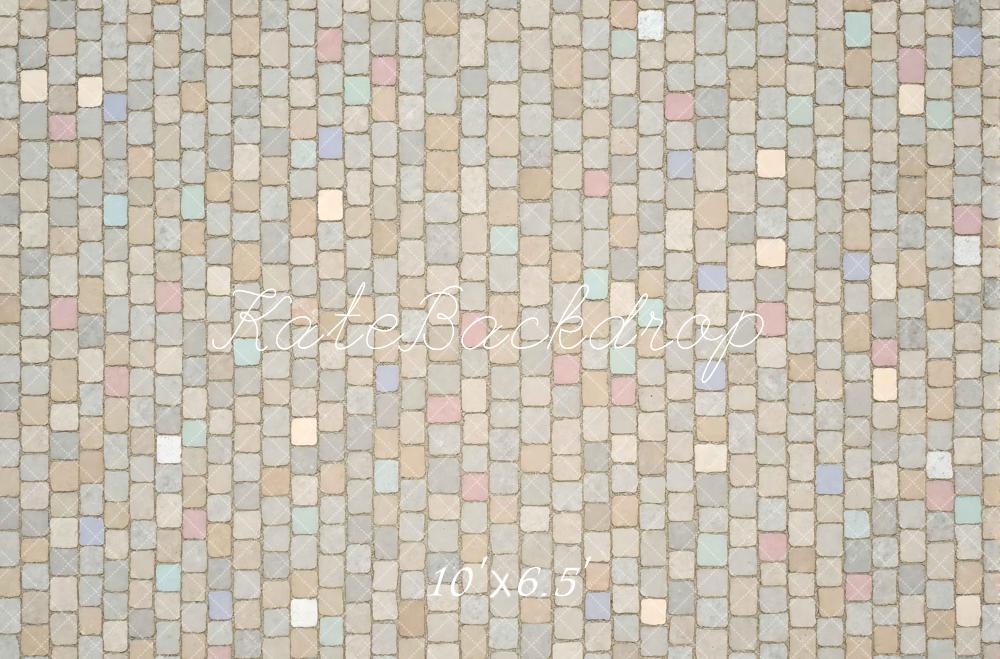 Kate Pastel Cobblestone Pattern Floor Backdrop Designed by Mini MakeBelieve - Image 4