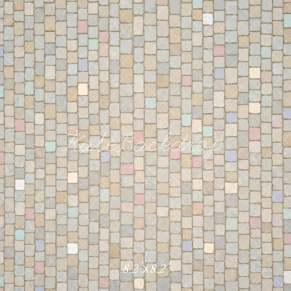 Kate Pastel Cobblestone Pattern Floor Backdrop Designed by Mini MakeBelieve - Image 5