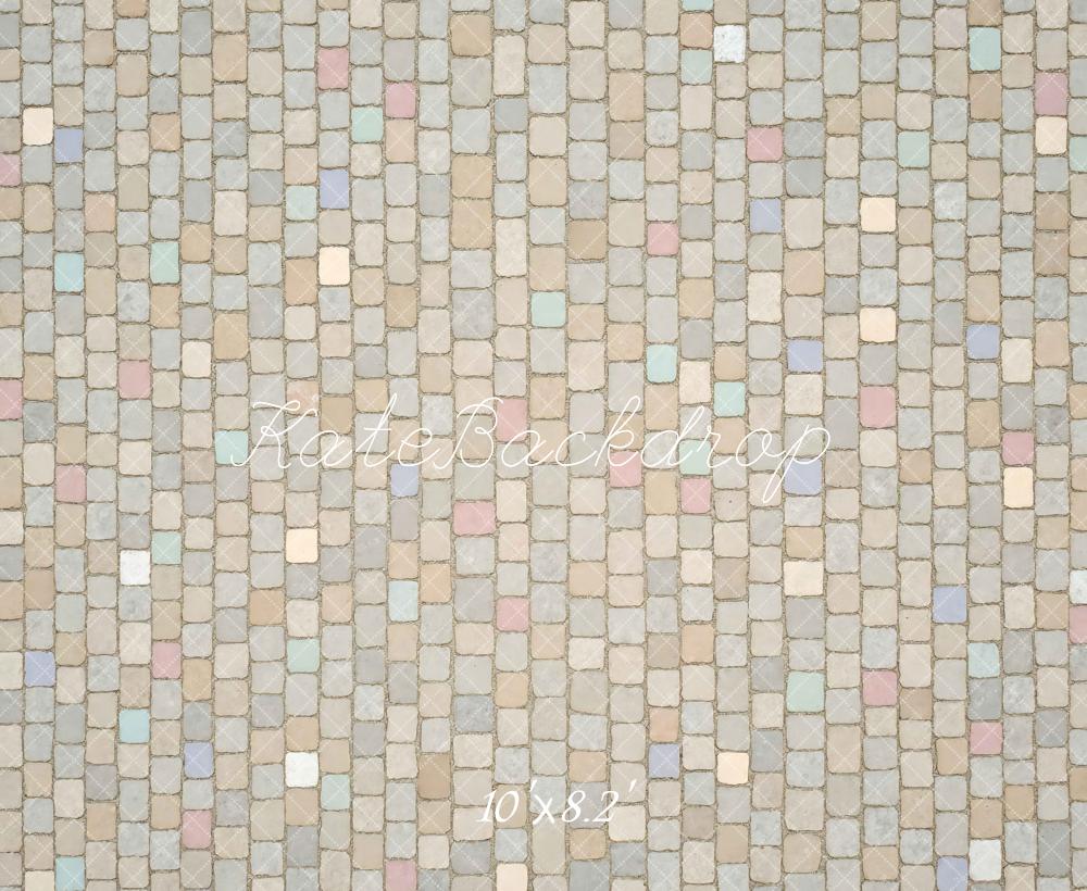 Kate Pastel Cobblestone Pattern Floor Backdrop Designed by Mini MakeBelieve - Image 6
