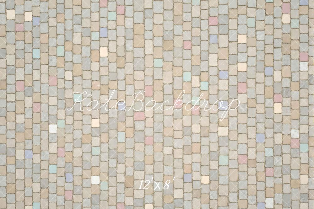 Kate Pastel Cobblestone Pattern Floor Backdrop Designed by Mini MakeBelieve - Image 8