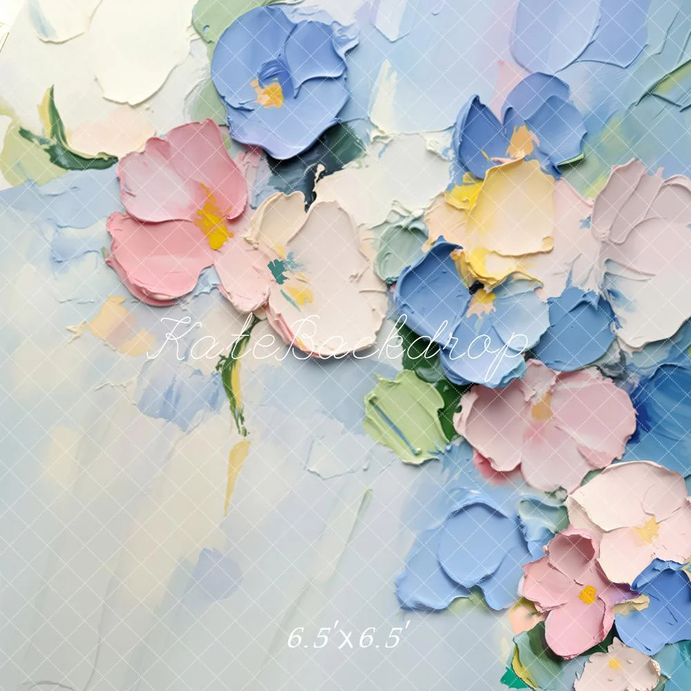 Kate Pastel Floral Abstract Texture Backdrop Designed by Emetselch - Image 2
