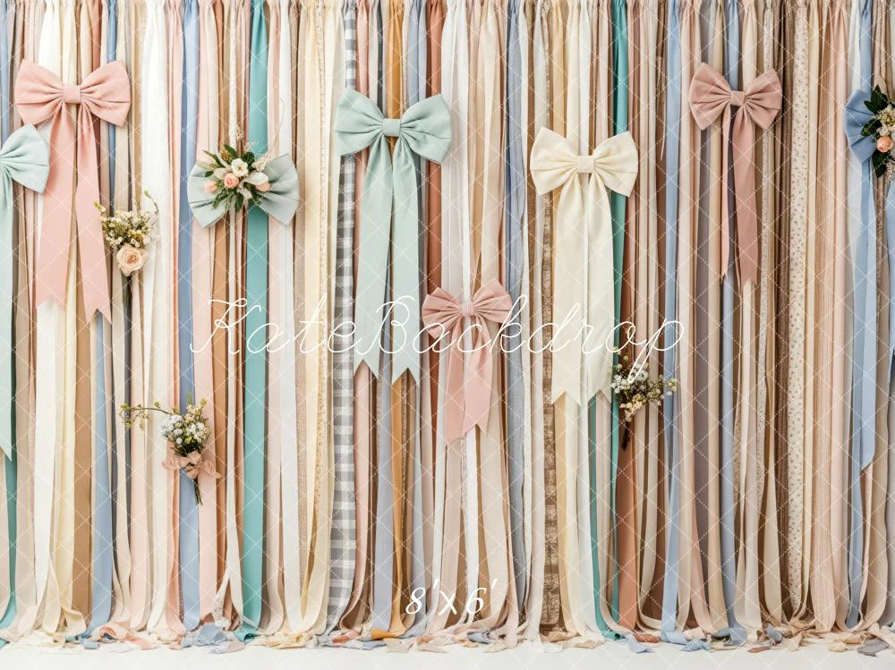 Kate Pastel Ribbons Bows Backdrop Designed by Patty Robert - Image 3