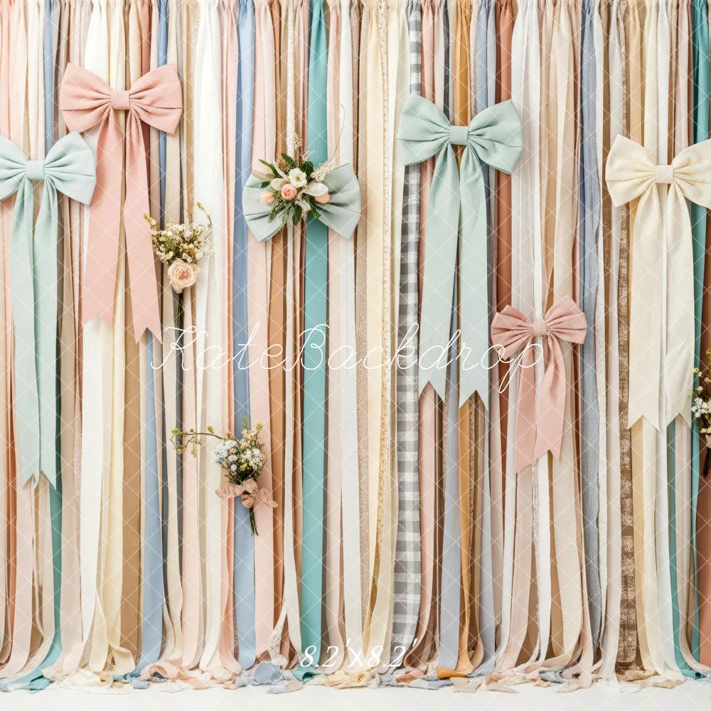 Kate Pastel Ribbons Bows Backdrop Designed by Patty Robert - Image 5