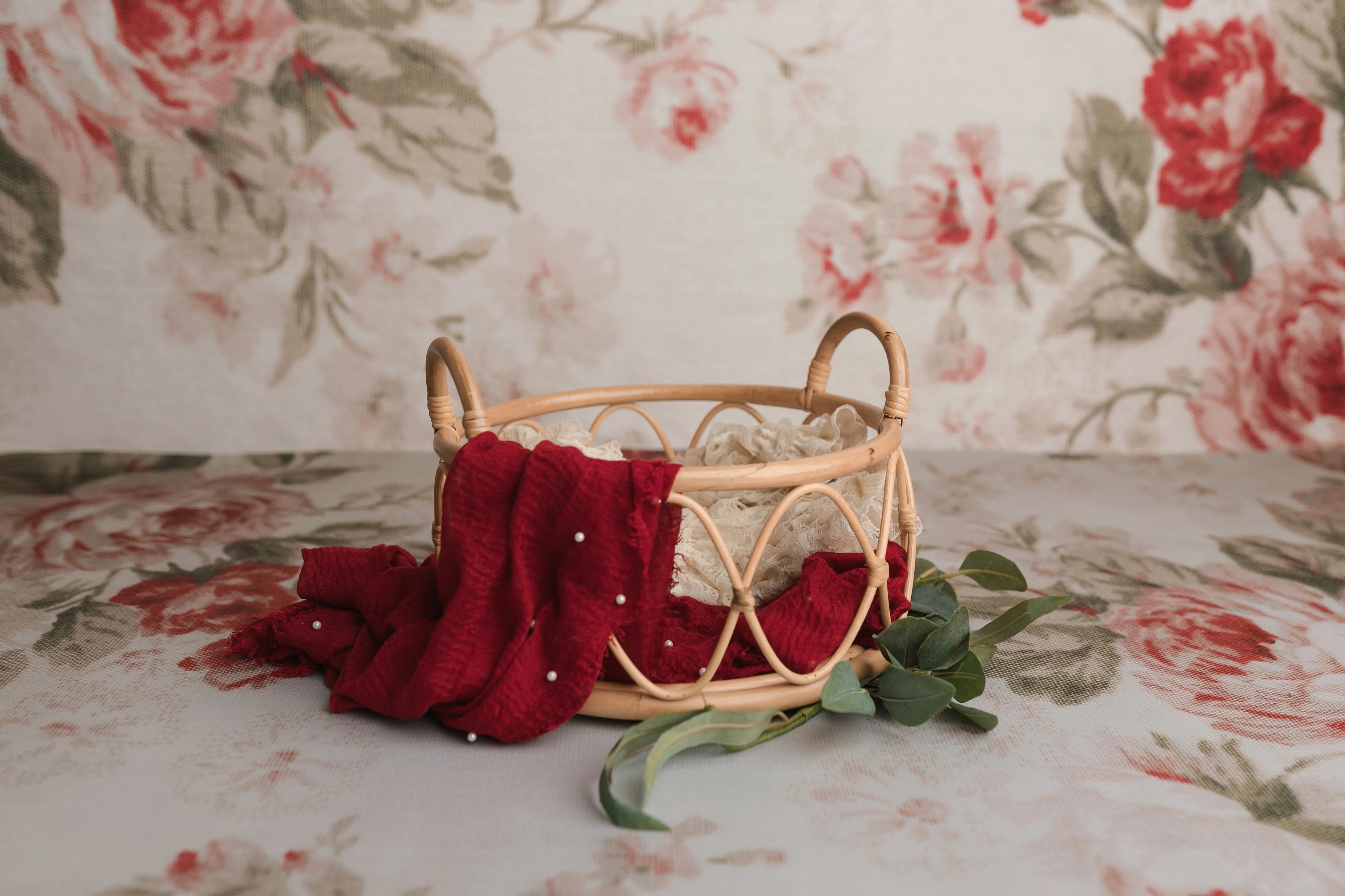 Kate Pattern Flower Backdrop+ Pattern Flower Rubber Floor Mat - Image 3