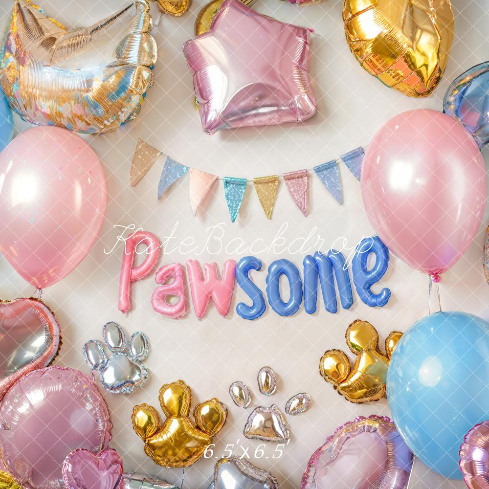Kate Pet Birthday Pawsome Balloon Backdrop Designed by Emetselch - Image 2