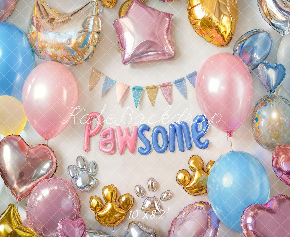 Kate Pet Birthday Pawsome Balloon Backdrop Designed by Emetselch - Image 5