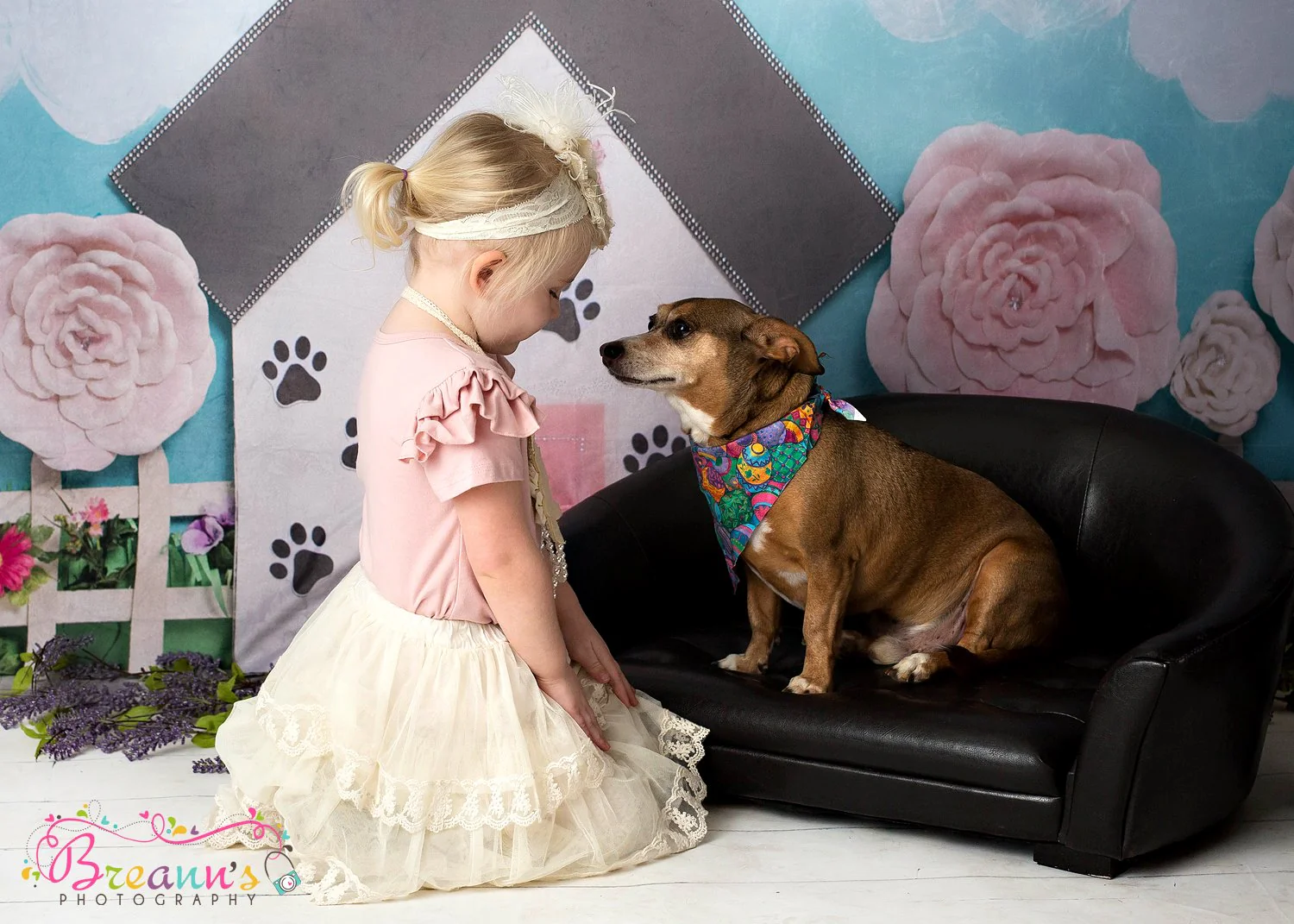 Kate Pet Park Railing Spring Children Backdrop for Photography Designed by Erin Larkins - Image 7