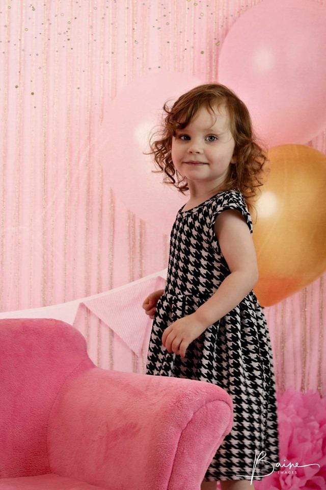 Kate Pink and Gold Birthday Glitter Backdrop for Photography - Image 4