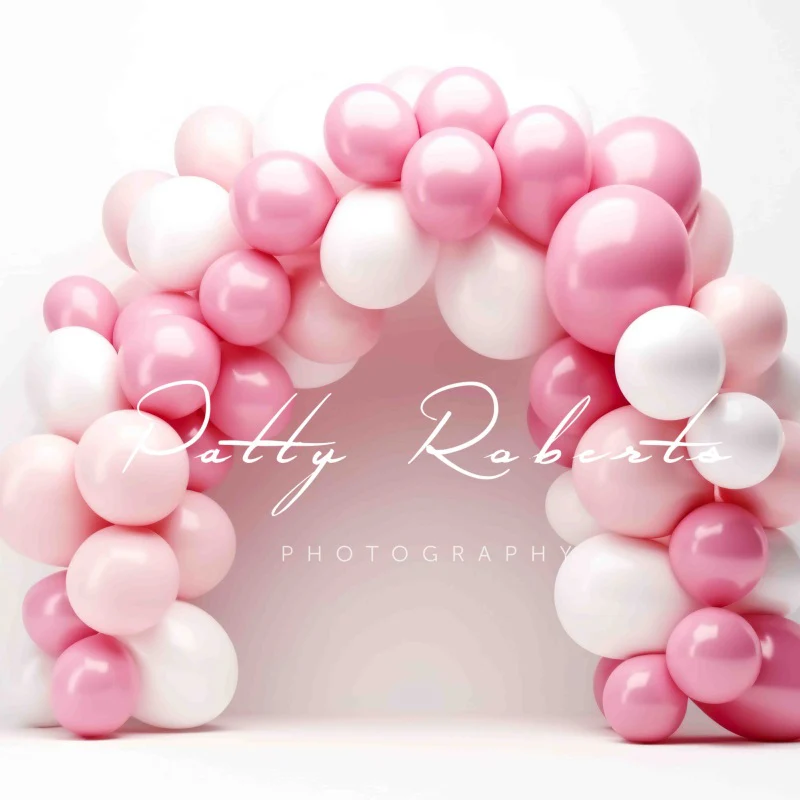 Kate Pink and White Balloons Arch Backdrop Designed by Patty Robert - Image 2