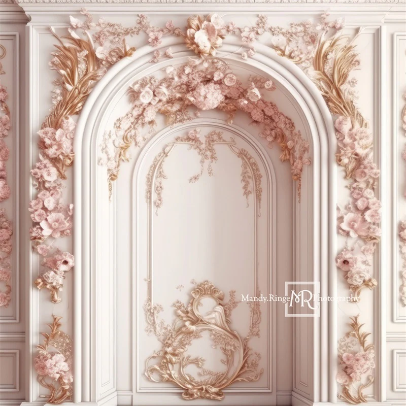 Kate Pink and White Princess Wall Backdrop Designed by Mandy Ringe Photography - Image 3