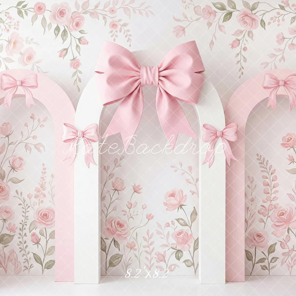 Kate Pink Arch Bows Floral Walls Backdrop Designed by Patty Robert - Image 5