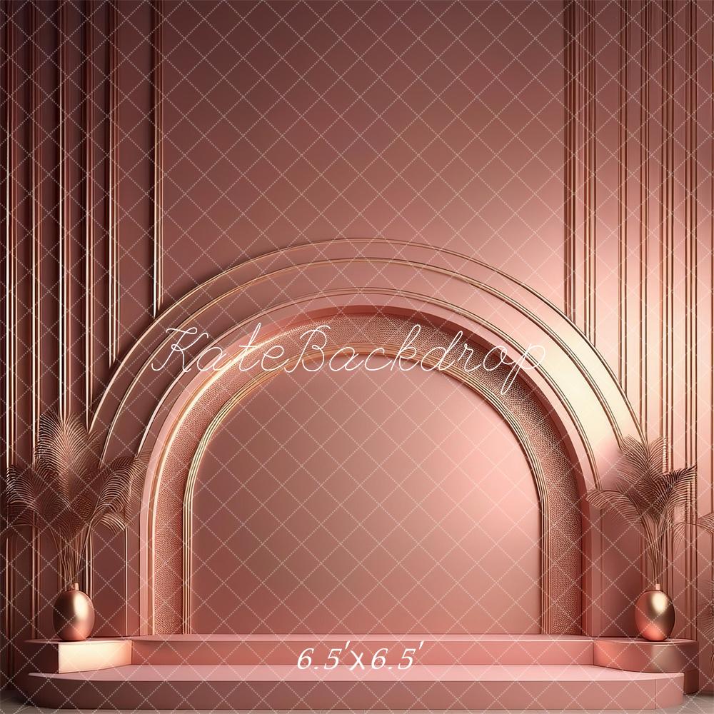 Kate Pink Arch Metallic Wedding Backdrop Designed by Megan Leigh Photography - Image 2