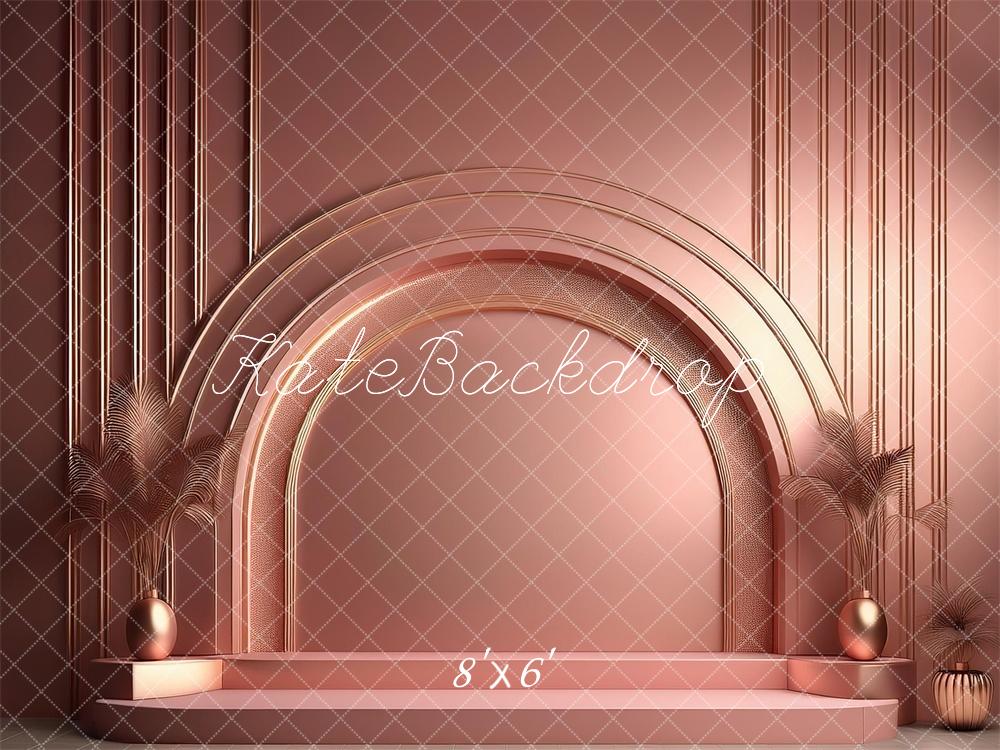 Kate Pink Arch Metallic Wedding Backdrop Designed by Megan Leigh Photography - Image 3