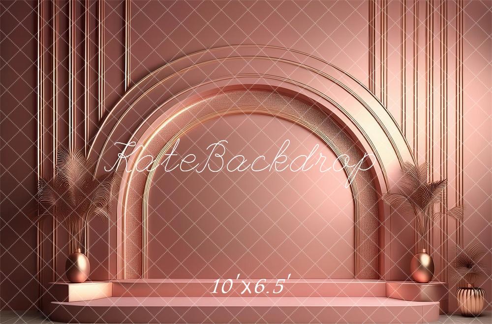 Kate Pink Arch Metallic Wedding Backdrop Designed by Megan Leigh Photography - Image 4