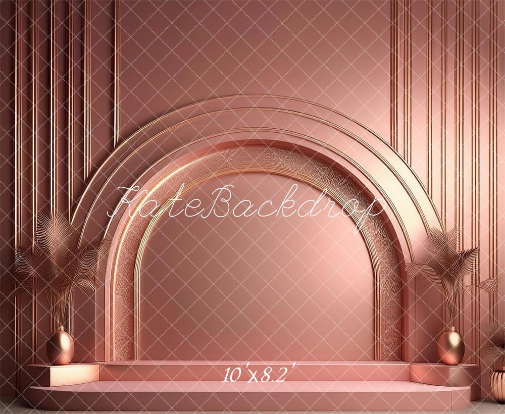 Kate Pink Arch Metallic Wedding Backdrop Designed by Megan Leigh Photography - Image 5