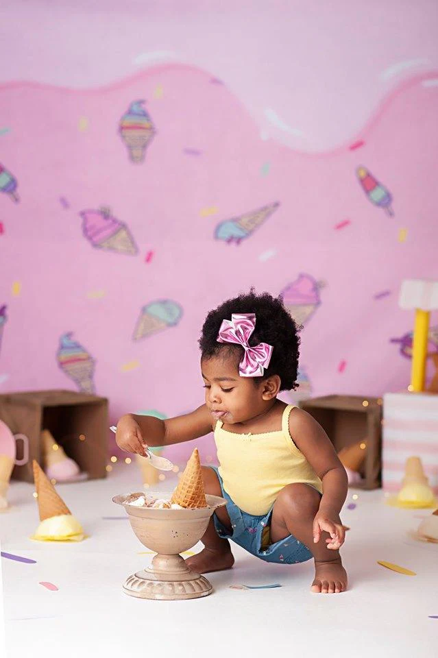Kate Ice Cream Summer Pink Backdrop Designed by JFCC - Image 4