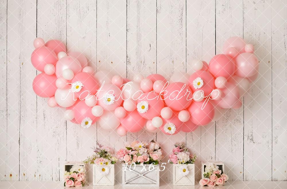 Kate Pink Birthday Balloons Backdrop Designed by Mandy Ringe Photography - Image 2
