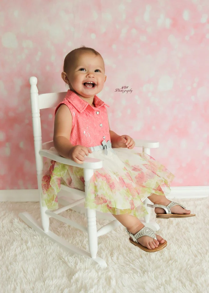 Kate Pink Bokeh Backdrop Photography Studio for Children - Image 3