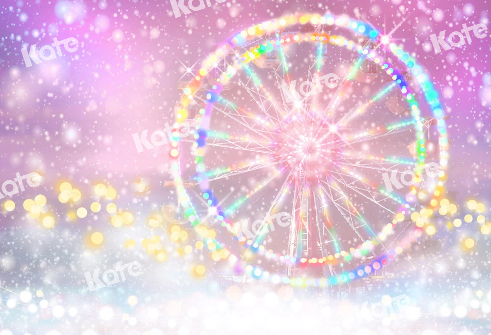 Kate Pink Bokeh Fantasy Ferris Wheel Backdrop Designed by GQ - Image 2