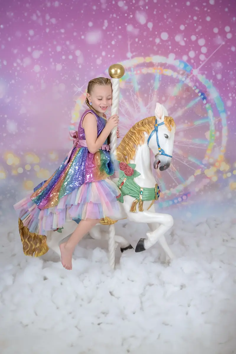 Kate Pink Bokeh Fantasy Ferris Wheel Backdrop Designed by GQ - Image 3