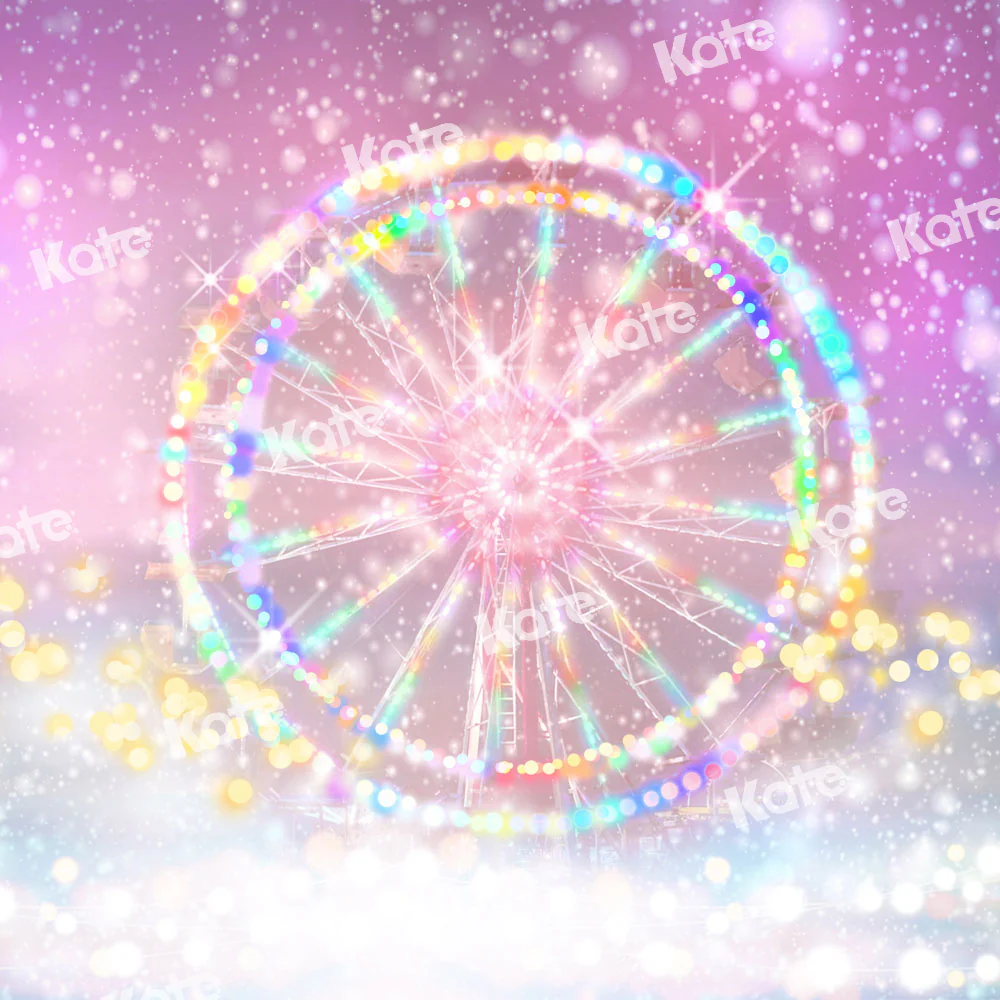 Kate Pink Bokeh Fantasy Ferris Wheel Backdrop Designed by GQ - Image 4