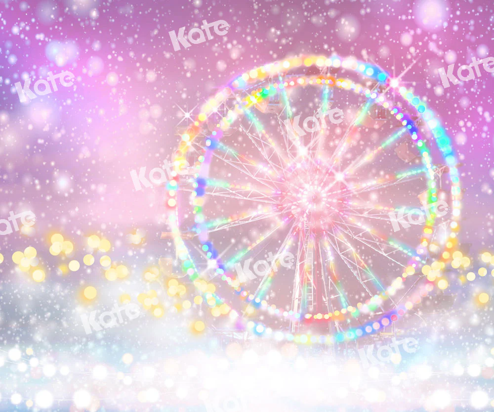 Kate Pink Bokeh Fantasy Ferris Wheel Backdrop Designed by GQ - Image 6