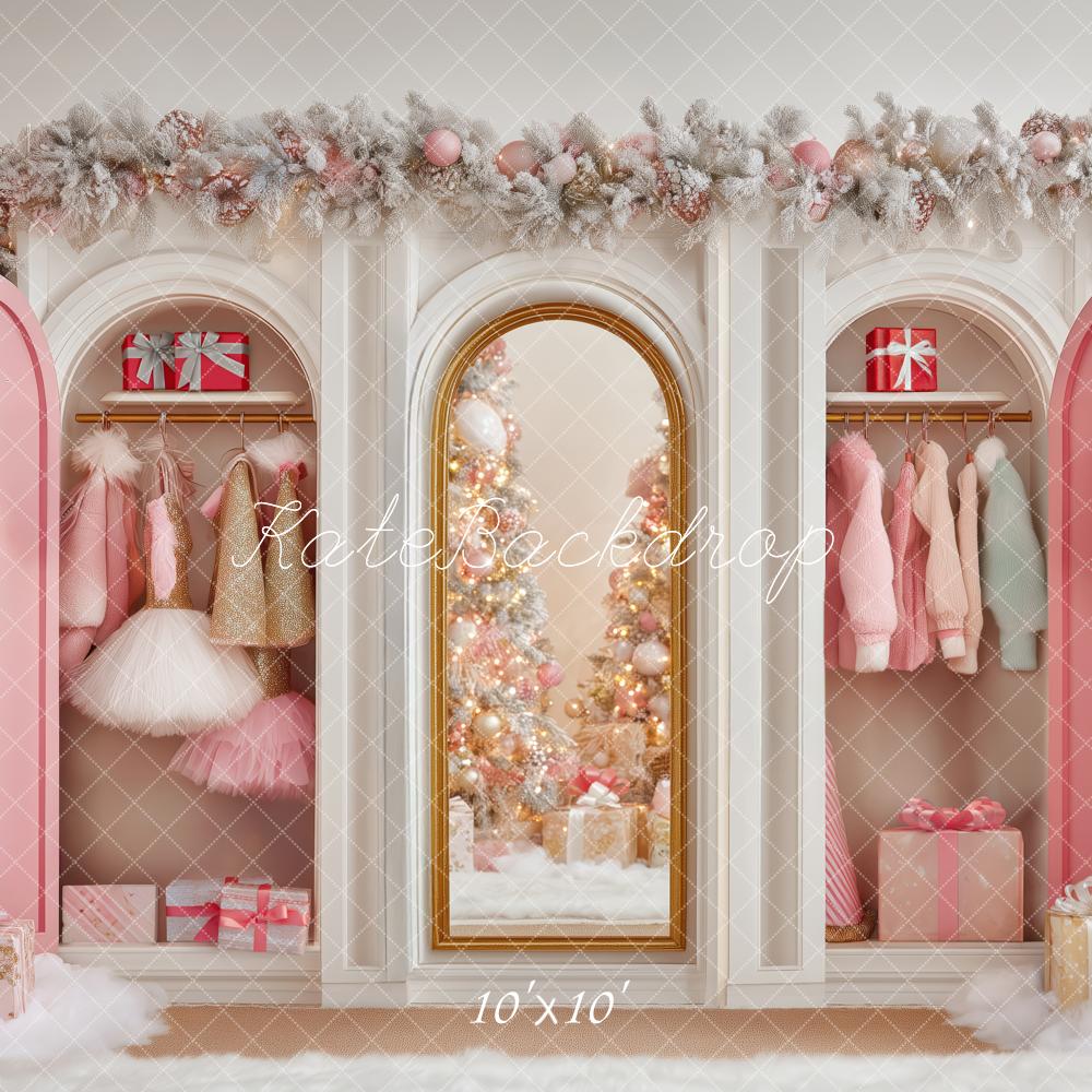 Kate Pink Closet Christmas Trees Backdrop Designed by Patty Robert - Image 7