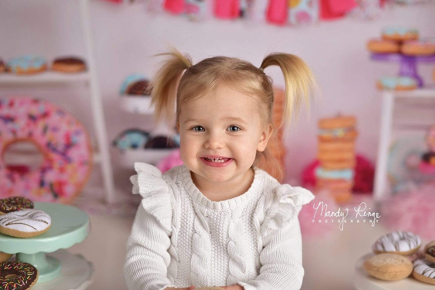Kate Pink Donut Banners Children Backdrop - Image 6