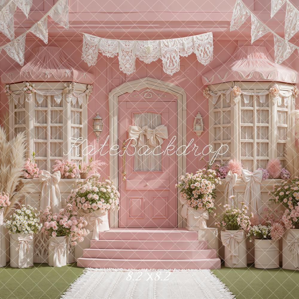 Kate Pink Door Lace Bunting Backdrop Designed by Emetselch - Image 5