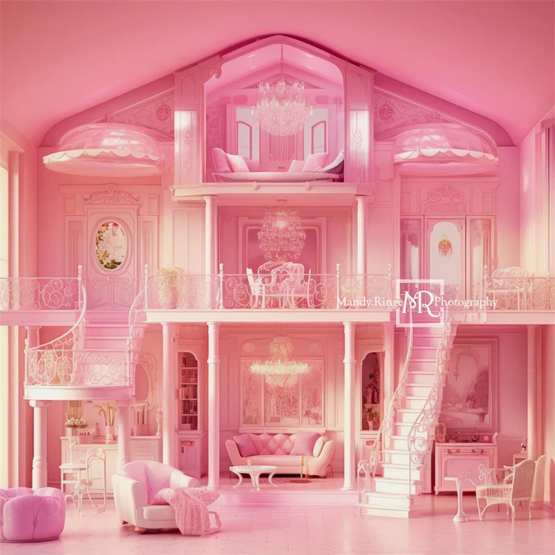 Kate Pink Fantasy Doll Mansion Backdrop Designed by Mandy Ringe Photography - Image 4