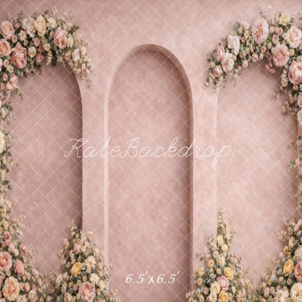 Kate Pink Floral Arched Wall Backdrop Designed by Vertigo Productions - Image 2
