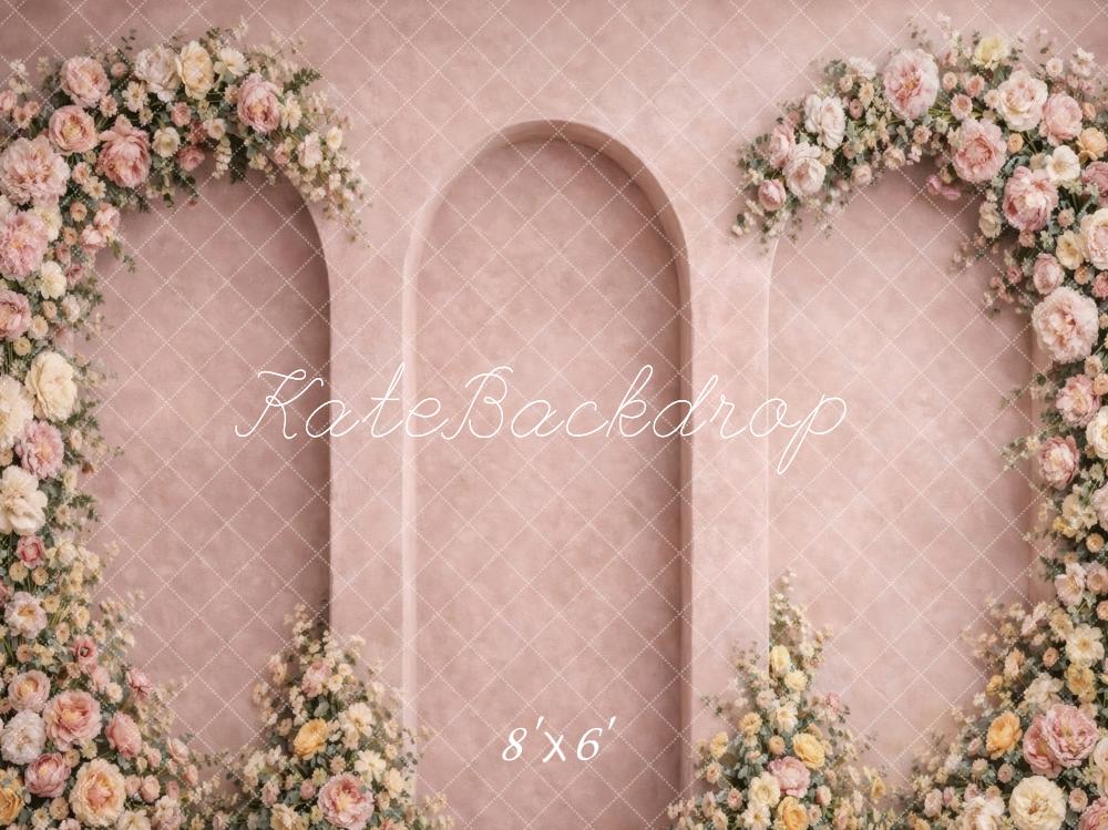 Kate Pink Floral Arched Wall Backdrop Designed by Vertigo Productions - Image 3