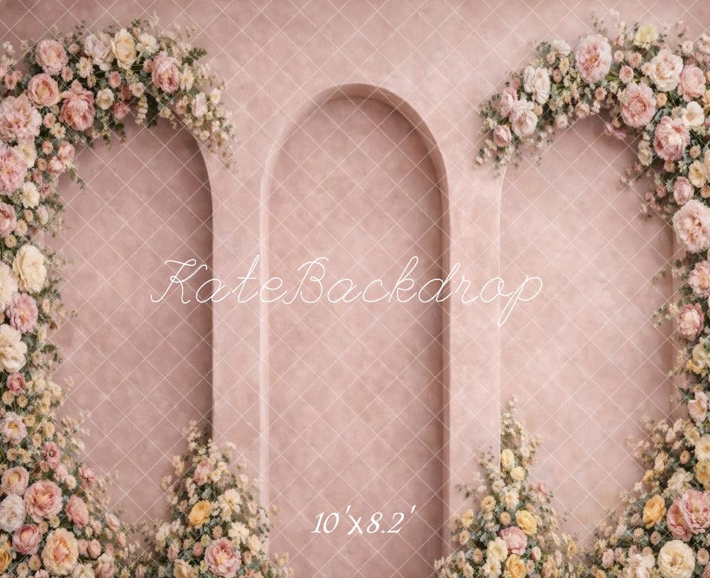 Kate Pink Floral Arched Wall Backdrop Designed by Vertigo Productions - Image 6