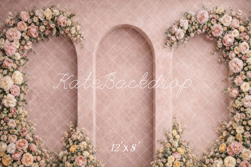 Kate Pink Floral Arched Wall Backdrop Designed by Vertigo Productions - Image 8