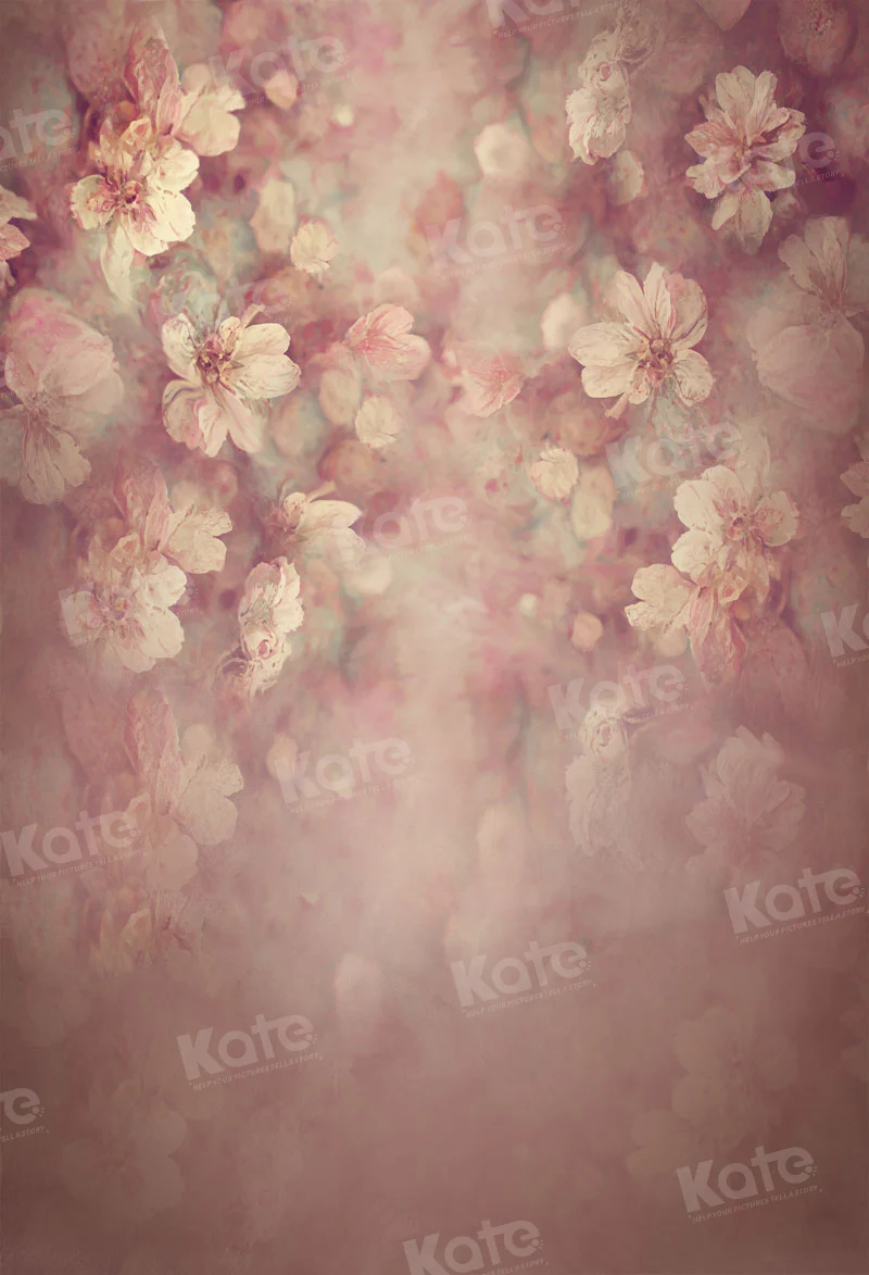 Kate Pink Floral Fine Art Backdrop for Photography - Image 2