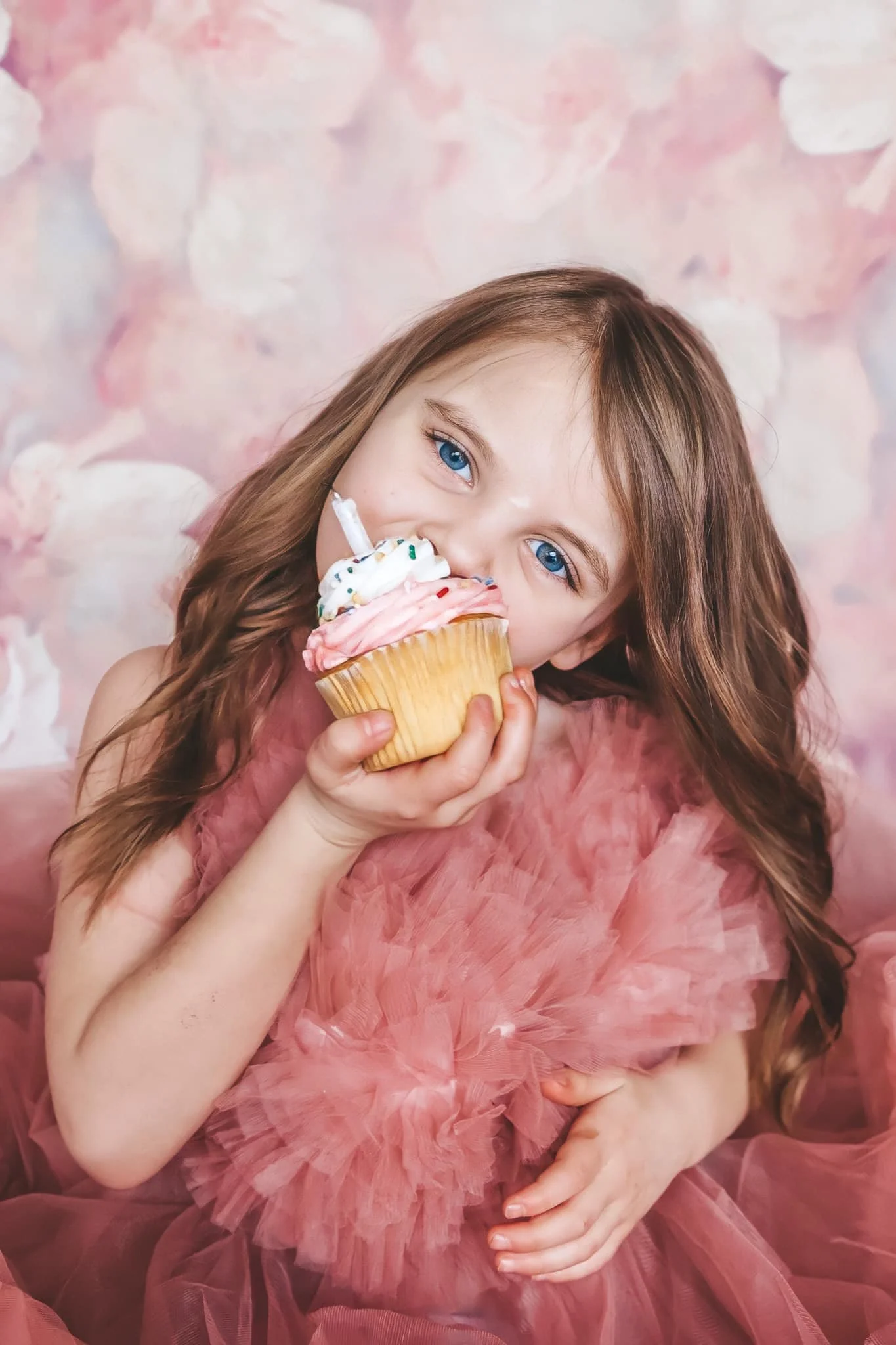Kate Pink Floral Fine Art Backdrop for Photography - Image 3
