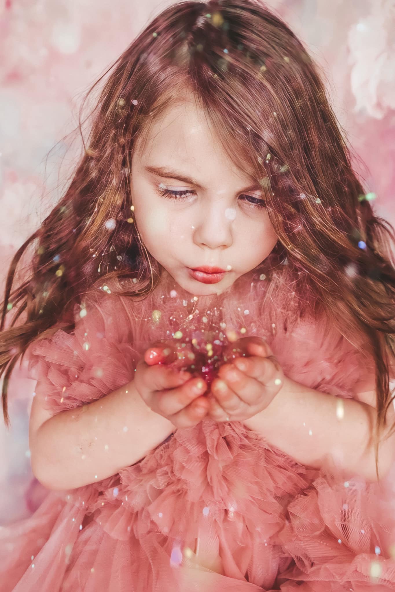 Kate Pink Floral Fine Art Backdrop for Photography - Image 4