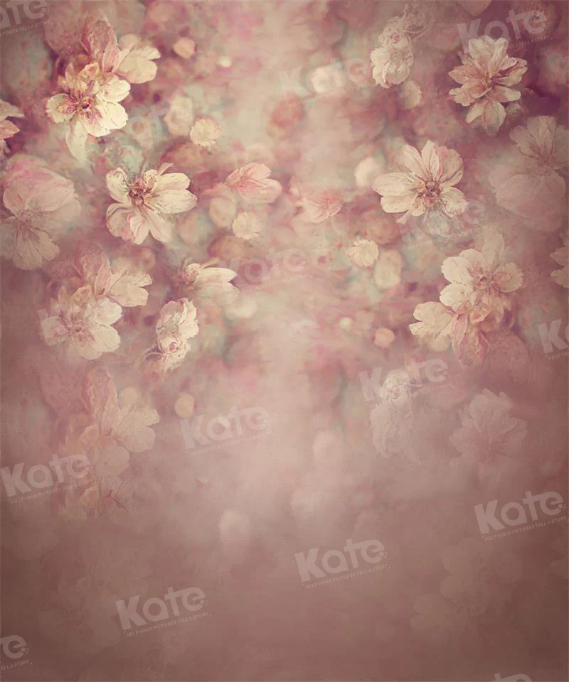 Kate Pink Floral Fine Art Backdrop for Photography - Image 5