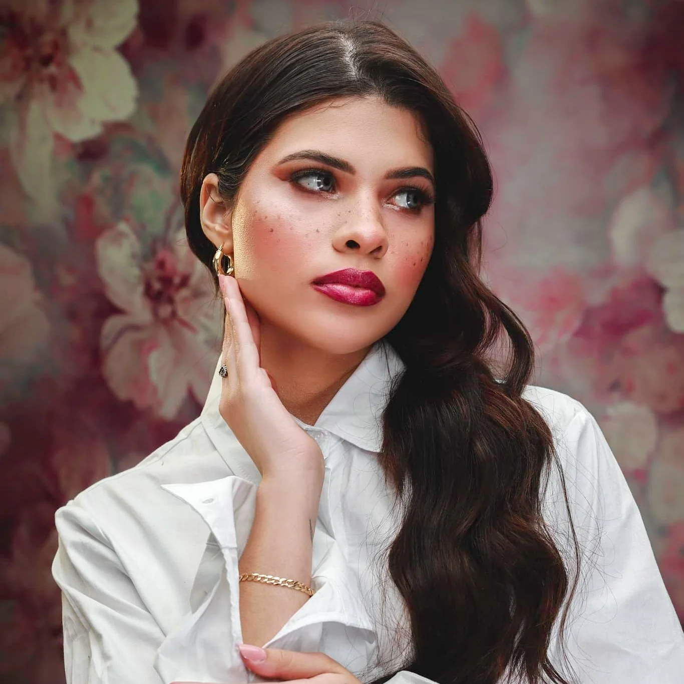 Kate Pink Floral Fine Art Backdrop for Photography - Image 6