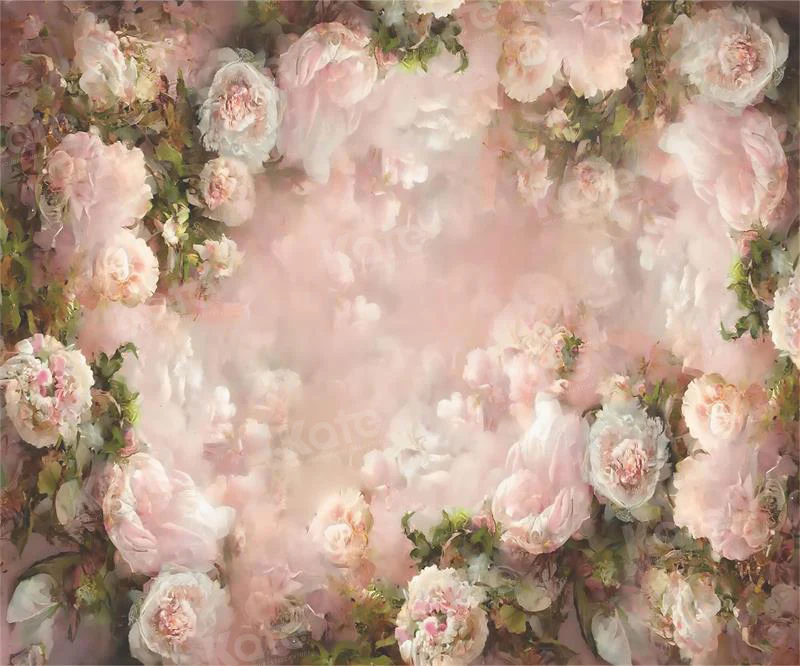 Kate Pink Floral Fine Art Backdrop for Photography - Image 3