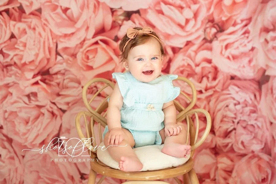 Kate Pink Floral Flowers Cluster Backdrops for Photography - Image 3