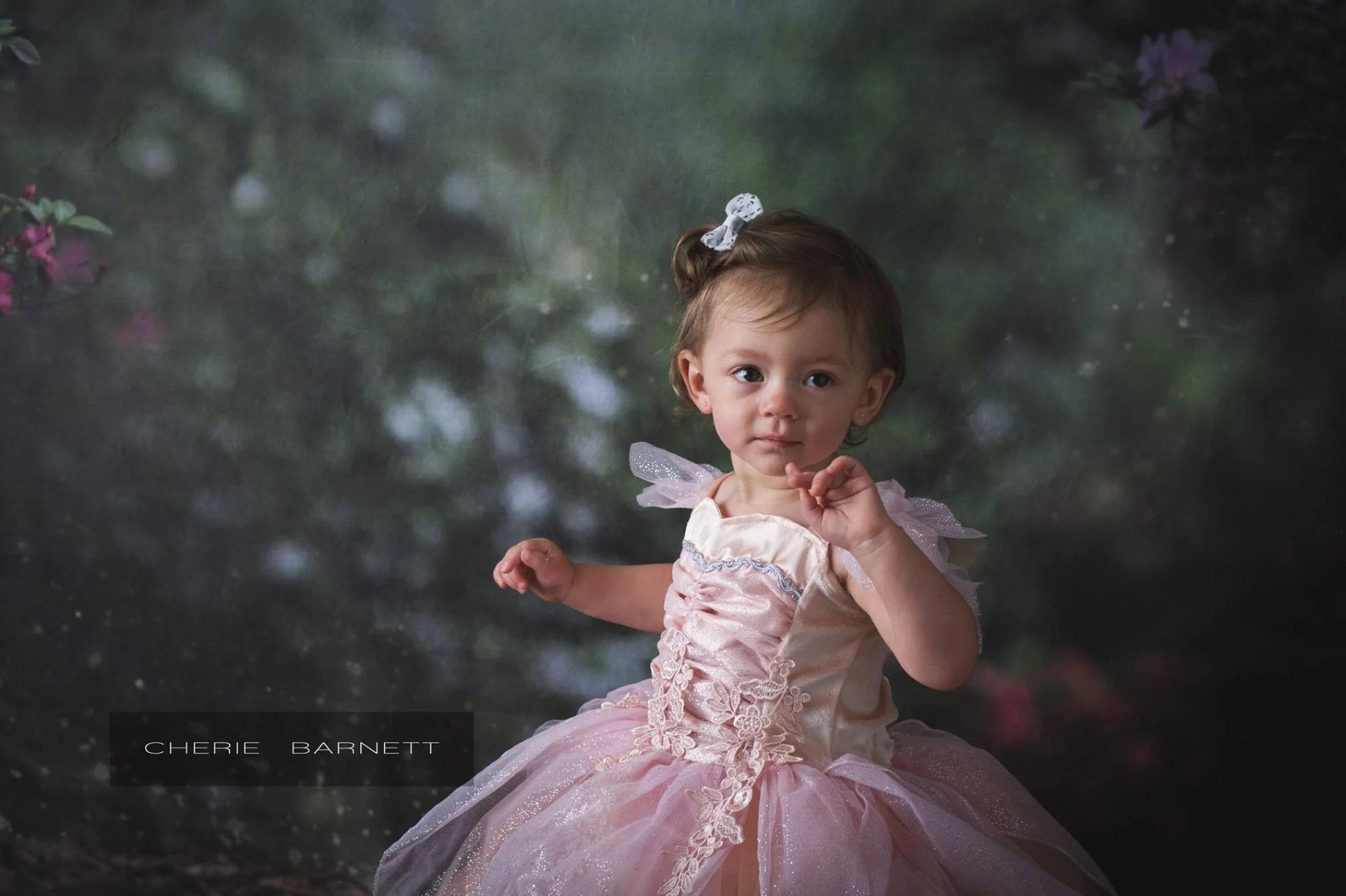 Kate Pink Flower Garden Fairy Lights spring Backdrop Designed by Pine Park Collection - Image 7