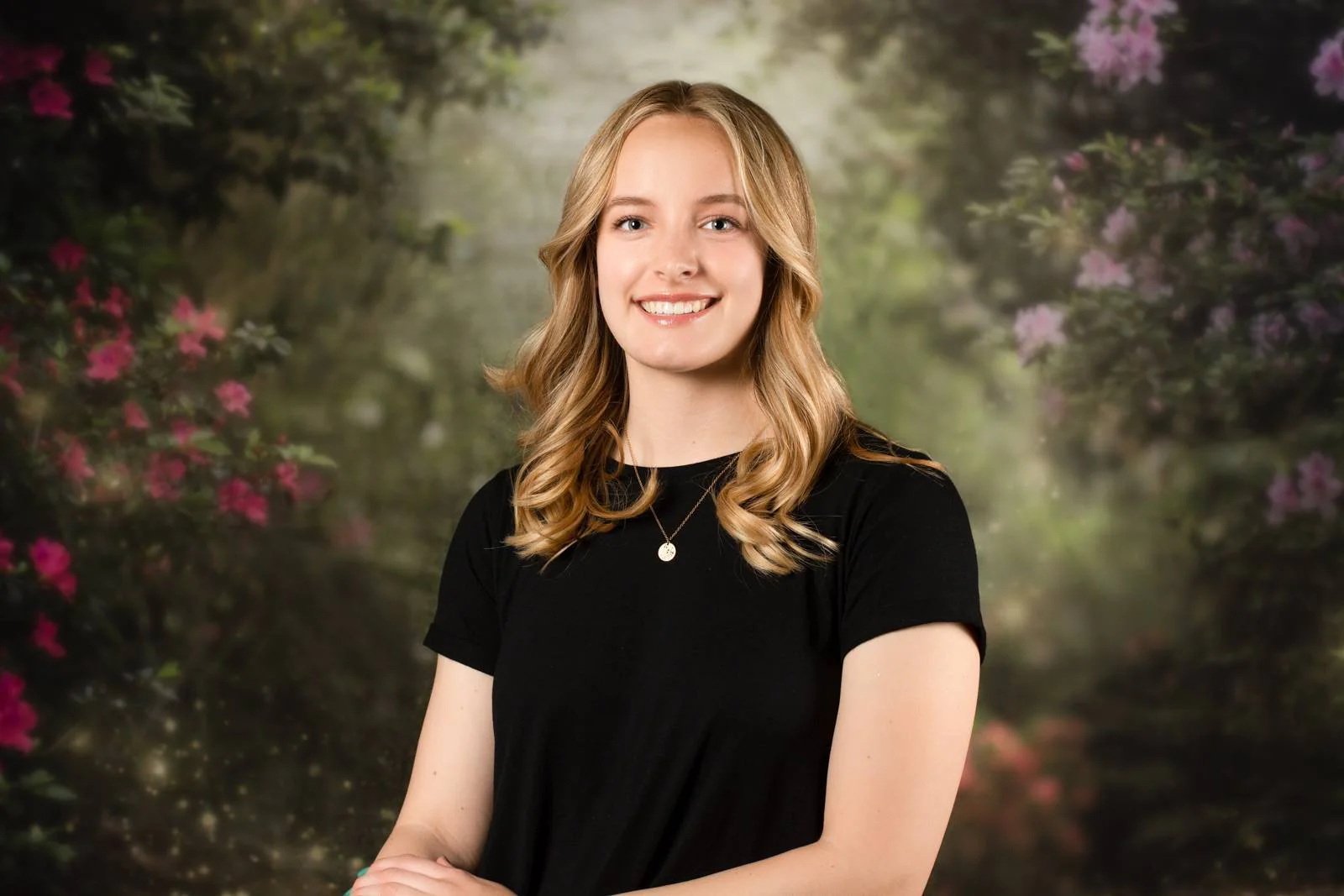 Kate Pink Flower Garden Fairy Lights spring Backdrop Designed by Pine Park Collection - Image 8