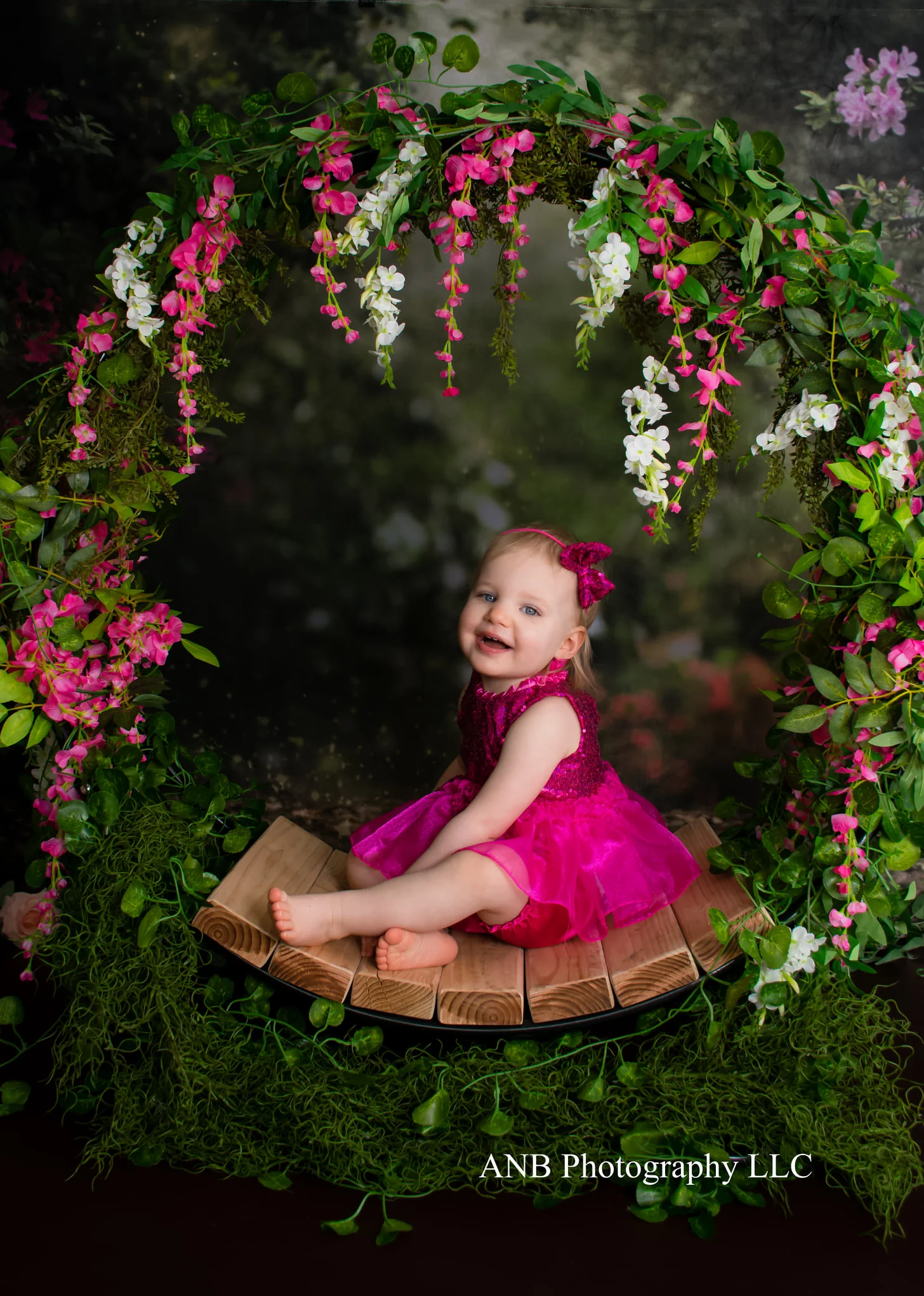 Kate Pink Floral Garden spring Backdrop for Photography Designed by Pine Park Collection - Image 4